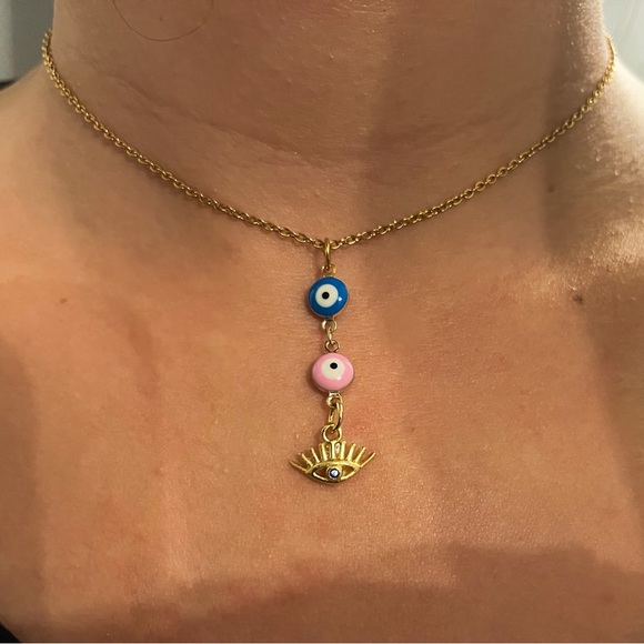 Handmade Jewelry - Evil Eye Lariat Necklace